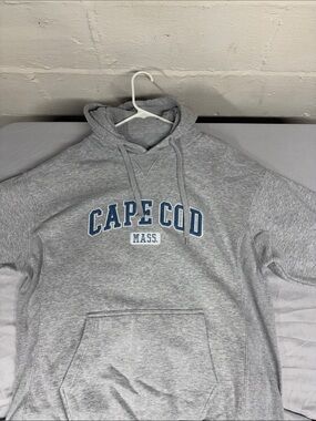 Gray Cape Cod Mass. Pullover Hooded Sweatshirt